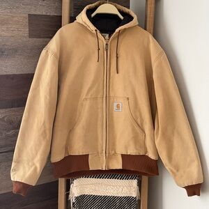 Carhartt Duck Hooded Fleece Lined Jacket